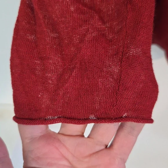 Eileen Fisher brick red linen tunic Sz M ( Oversized) - Picture 3 of 7